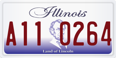 IL license plate A110264