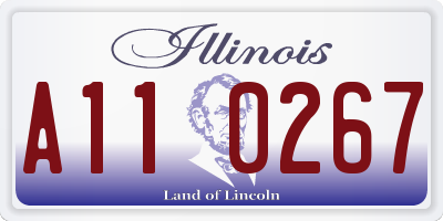 IL license plate A110267