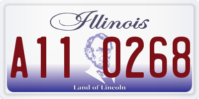 IL license plate A110268