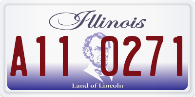 IL license plate A110271
