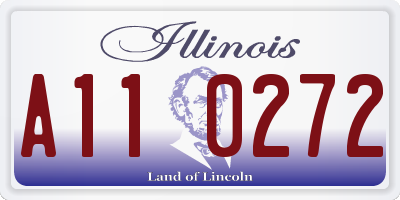 IL license plate A110272