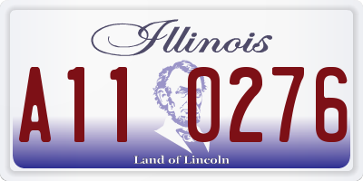 IL license plate A110276