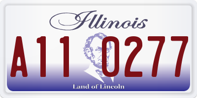 IL license plate A110277