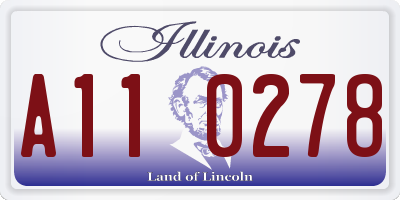 IL license plate A110278