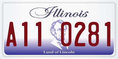 IL license plate A110281