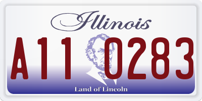 IL license plate A110283