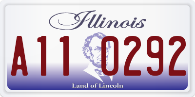 IL license plate A110292