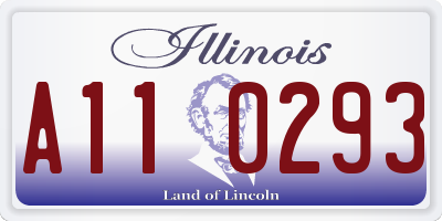 IL license plate A110293