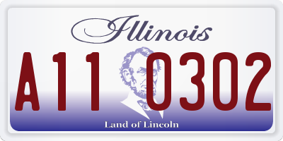 IL license plate A110302