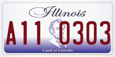 IL license plate A110303