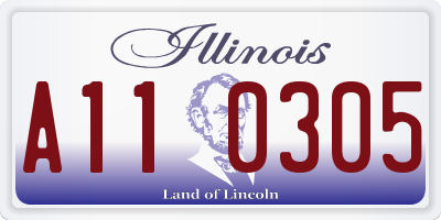 IL license plate A110305