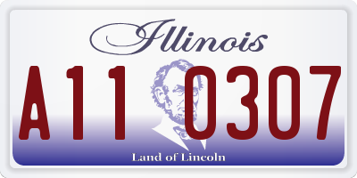 IL license plate A110307
