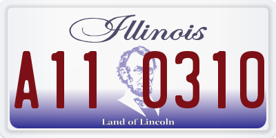 IL license plate A110310