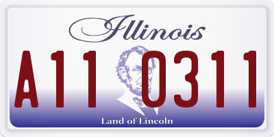 IL license plate A110311