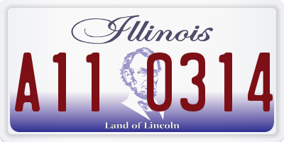 IL license plate A110314