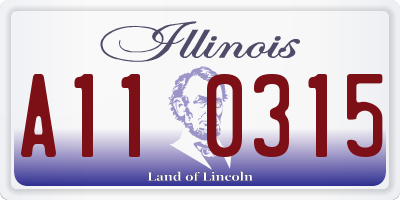 IL license plate A110315