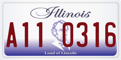 IL license plate A110316