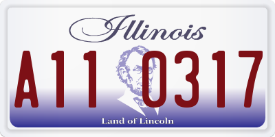 IL license plate A110317