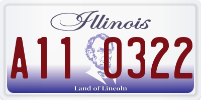IL license plate A110322