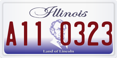 IL license plate A110323