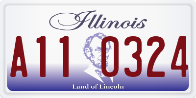 IL license plate A110324