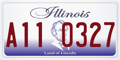 IL license plate A110327