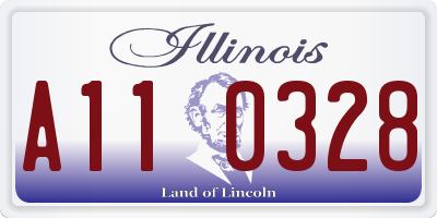 IL license plate A110328