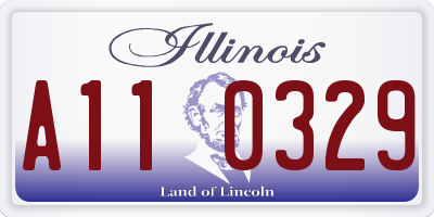 IL license plate A110329