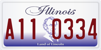 IL license plate A110334