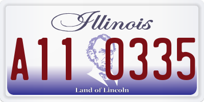 IL license plate A110335
