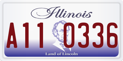 IL license plate A110336