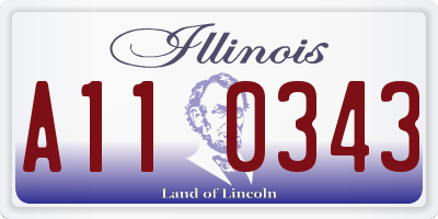 IL license plate A110343