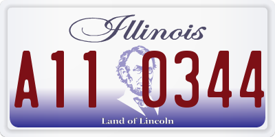 IL license plate A110344