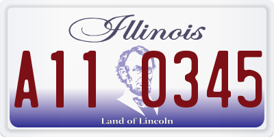 IL license plate A110345