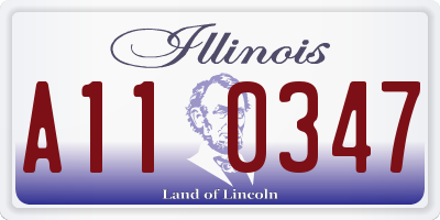 IL license plate A110347