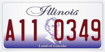 IL license plate A110349