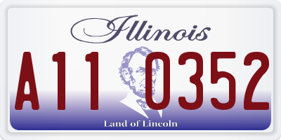 IL license plate A110352