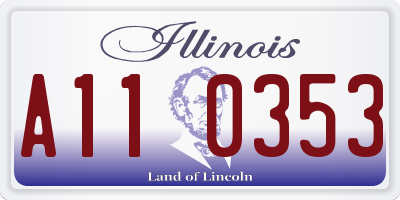 IL license plate A110353
