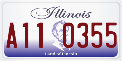 IL license plate A110355
