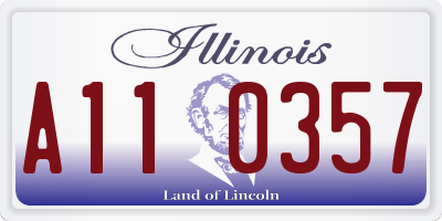 IL license plate A110357