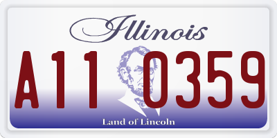 IL license plate A110359