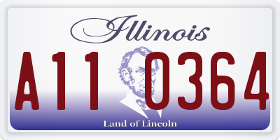 IL license plate A110364