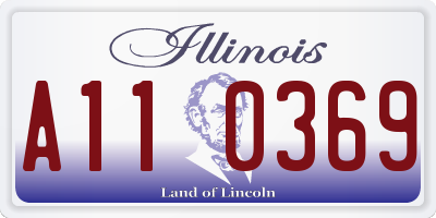 IL license plate A110369
