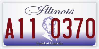 IL license plate A110370