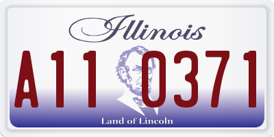 IL license plate A110371