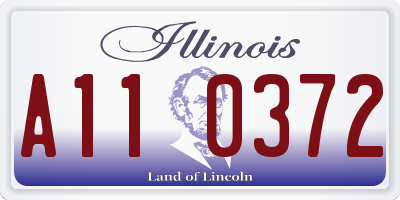 IL license plate A110372