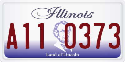 IL license plate A110373