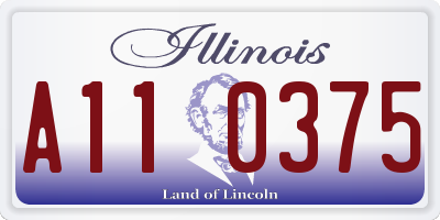 IL license plate A110375