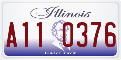 IL license plate A110376