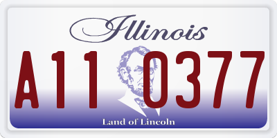 IL license plate A110377